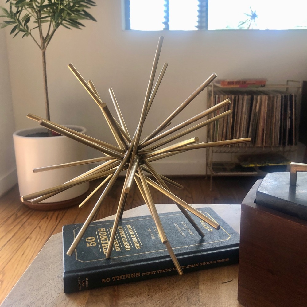 Gold Geo Burst Mid Century Decor